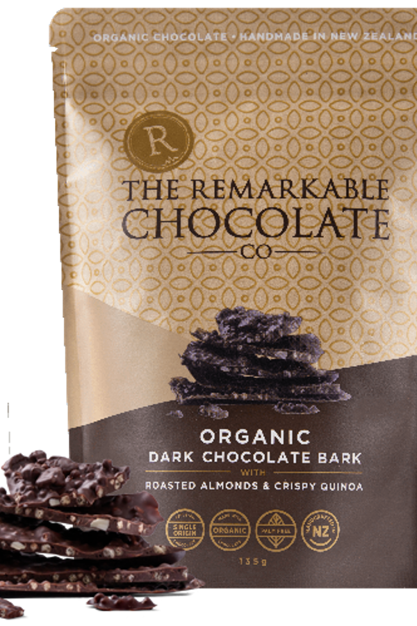 Remarkable Chocolate Bark – Almonds & Quinoa