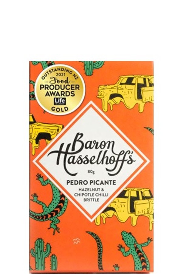 Baron Hasselhoff’s “Pedro Picante” Hazelnut & Chilli Brittle
