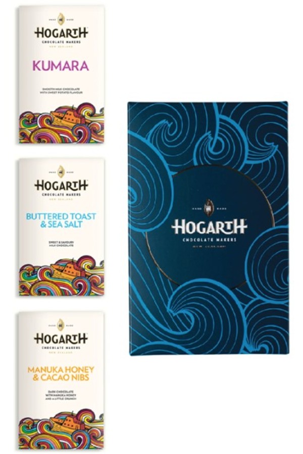 Hogarth “NZ Flavours” 3 Bar Gift Box